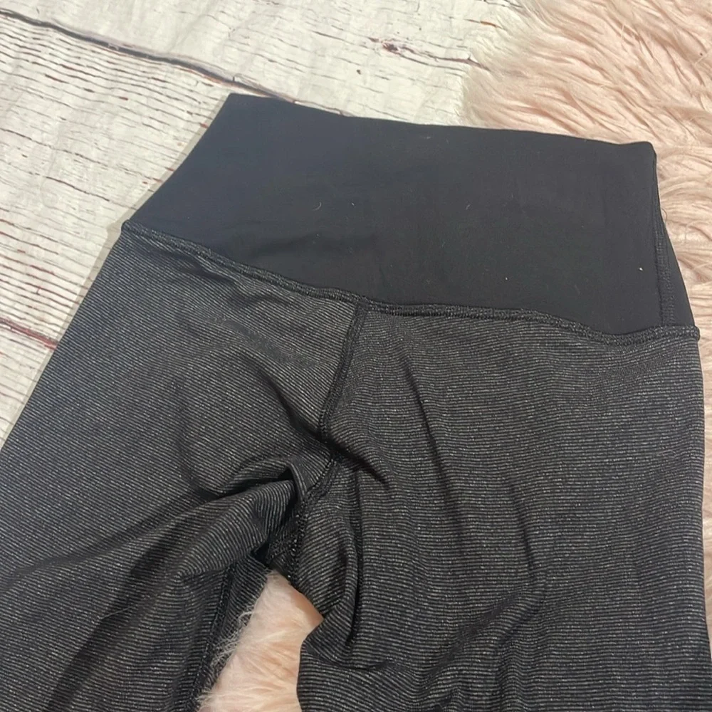 Lululemon Striped High Rise Luon Wunder Under Leggings